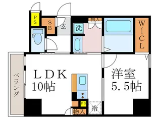レジェイド京都四条大宮【4階】の間取り