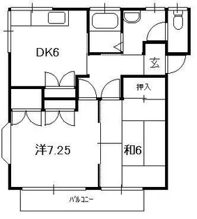 パープルハイツ【1階】の間取り