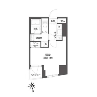 GRAN PASEO 市谷甲良町【5階】の間取り