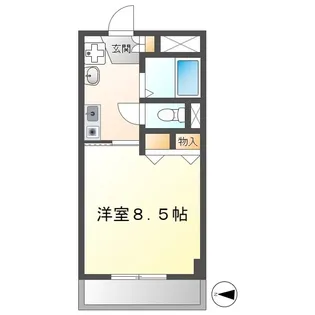 セゾンキヨシ中坪【2階】の間取り