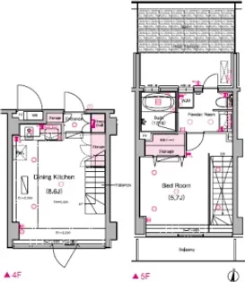 グラントレゾール広尾【4階】の間取り