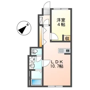 ベルメゾン矢取【1階】の間取り