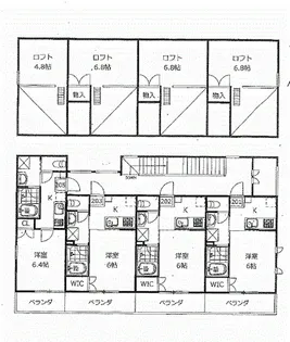 三高・ヴィラ高島平II【2階】の間取り