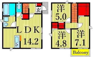 東京都足立区舎人2【一戸建】の間取り
