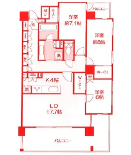 クリオレジダンス横濱ベイサイド【11階】の間取り