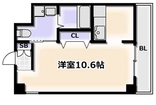 カシェット住吉【8階】の間取り