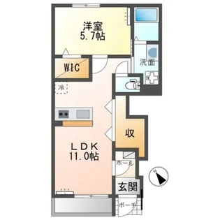 メルヴェール【1階】の間取り