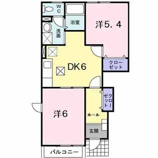 徳島県阿南市那賀川町北中島【アパート】の間取り