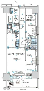 東京都足立区谷在家3【マンション】の間取り