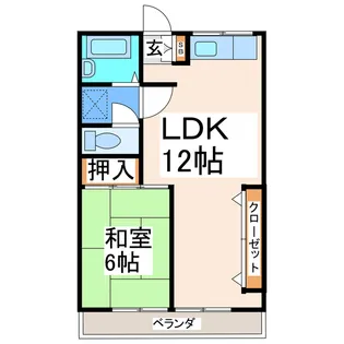 サンライフ高野【4階】の間取り