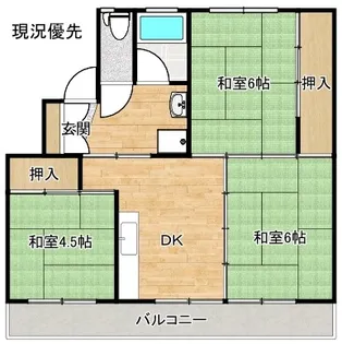 3DKの間取り画像