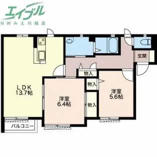 リブェール A棟【2階】の間取り