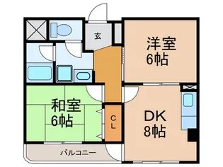 ハ-モニ-ヒルズ【6階】の間取り