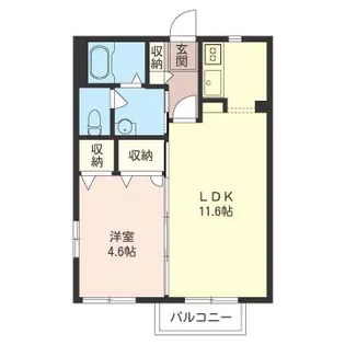 1LDKの間取り画像