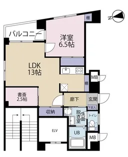 大森北1丁目マンション【4階】の間取り