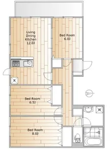 MKテラス【2階】の間取り