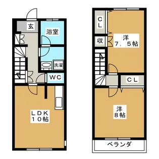 神奈川県横浜市港北区綱島西5【一戸建】の間取り