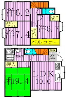 東京都足立区扇2【一戸建】の間取り