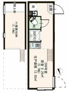 アネーロ北千住【2階】の間取り