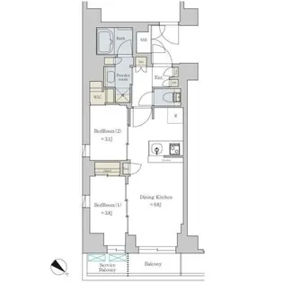 東京都文京区本駒込6【マンション】の間取り