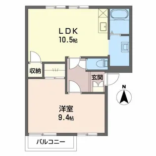 ダブルクルー B【1階】の間取り