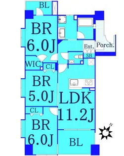 神奈川県川崎市川崎区本町2【マンション】の間取り