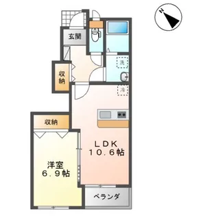 サンポート【1階】の間取り