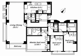 コスモ千石【1階】の間取り