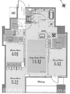 東京都中野区中野3【マンション】の間取り