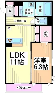 神奈川県川崎市多摩区宿河原6【アパート】の間取り