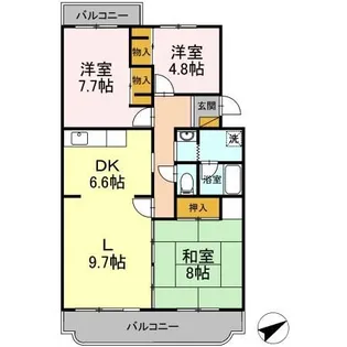メゾンベルウッド【3階】の間取り