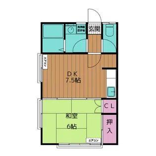 鴨志田荘2【2階】の間取り