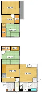 広島県広島市南区南大河町【一戸建】の間取り