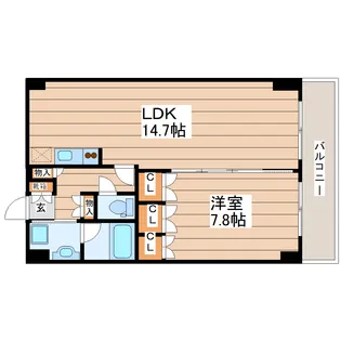 レジデンス仙台駅東【10階】の間取り