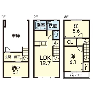 セリシール新水前寺【1階】の間取り