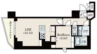 SRESIDENCE駒沢大学駅前【2階】の間取り