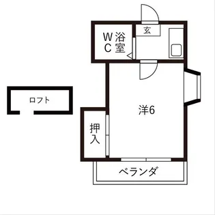 北浜町アパート【2階】の間取り