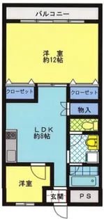 サンマンション羽村【2階】の間取り