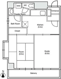 ロックハイツ【4階】の間取り