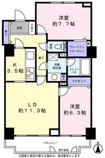 東京都足立区千住曙町【マンション】の間取り