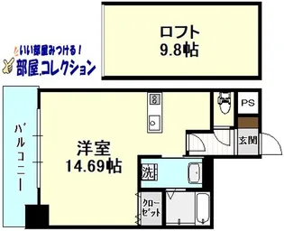 大八ビル【8階】の間取り