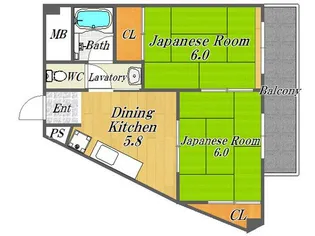 阪急西九条マンション【4階】の間取り