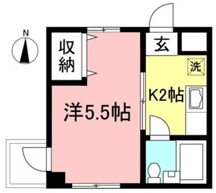 芦花ハイツ【2階】の間取り
