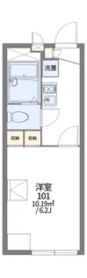 レオパレスライトフィールド【1階】の間取り