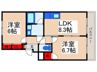 SUNCITY HIKOTA B-1【2階】の間取り