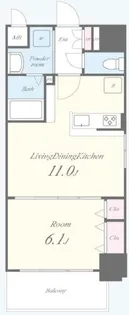 ランエージ新御徒町【8階】の間取り