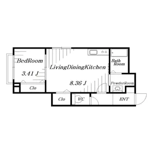 ホミーレ都賀【1階】の間取り