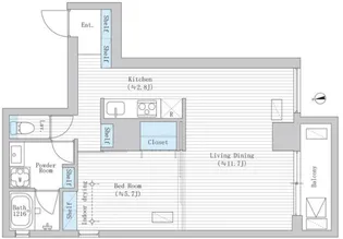 LA REINA ICHIGAYA KAGACHO【3階】の間取り