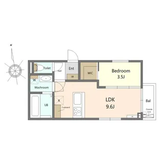 kirara nagamachi【1階】の間取り