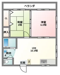 マリンテラス【2階】の間取り